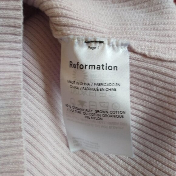 Reformation Jenni Strapless Sweater Knit Tube Top in Light Pink - Picture 7 of 10